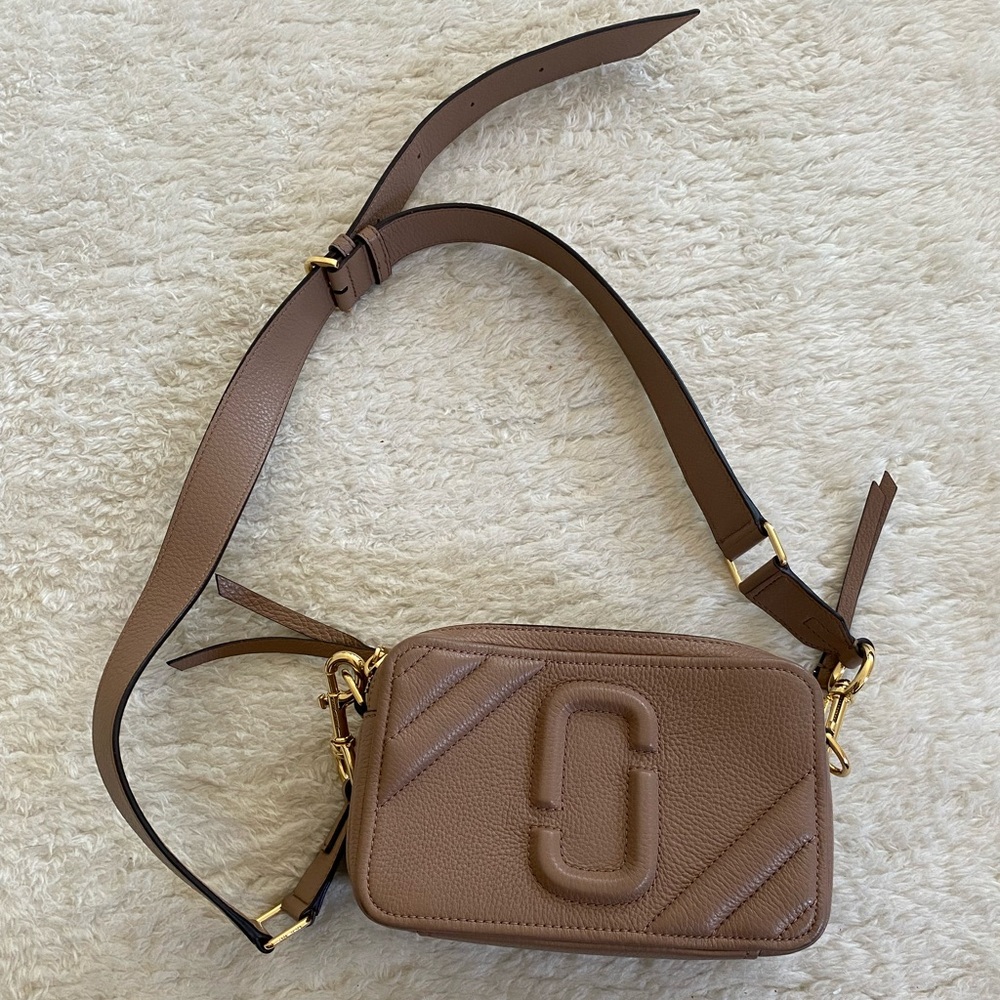 Marc Jacobs The Snapshot Crossbody, Dusty Rose Leather and Gold Hardware